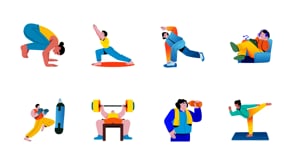 Animated Fitness and Health Illustra, a Healthcare Illustration by Brickclay (Thumbnail 5 of 5)