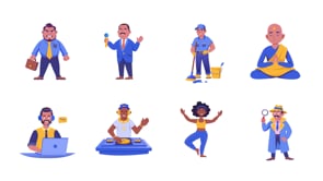 Animated People Character Set, a Person Illustration by Brickclay (Thumbnail 5 of 5)