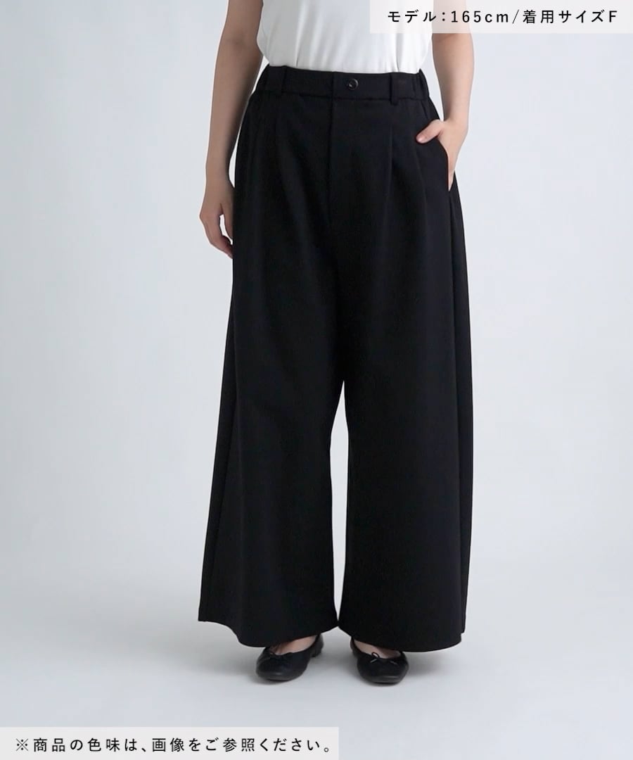 シルケットポンチタックワイドパンツ[プチサイズあり] | [公式