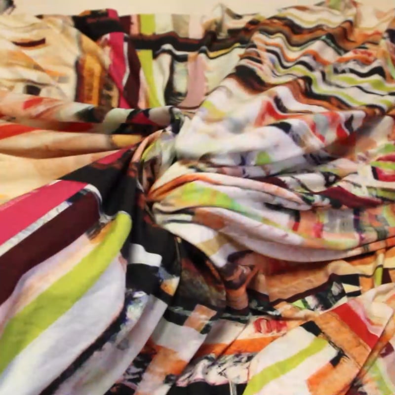 Vidéo: Jersey viscose & élasthanne - Vintage multicolore