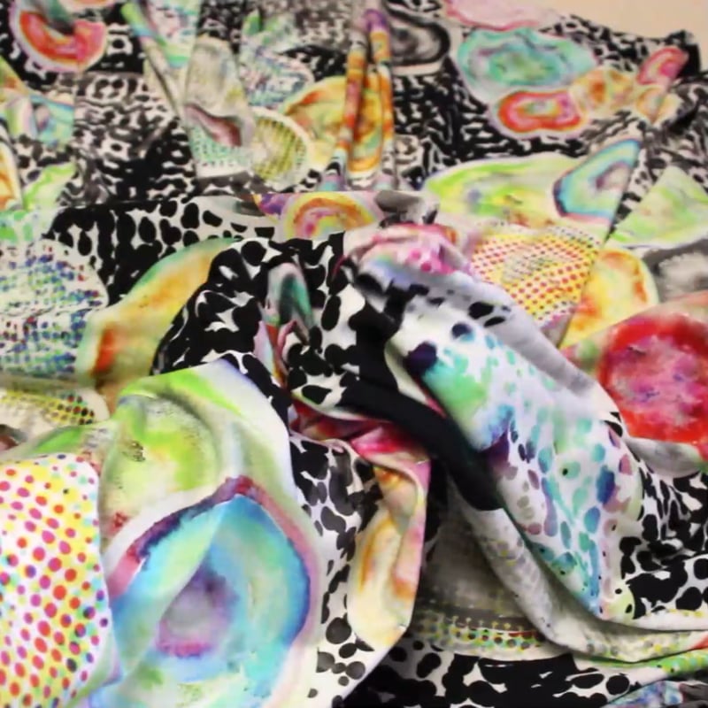 Vidéo: Jersey viscose & élasthanne - Cosmic pop