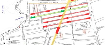 L'obertura del Passeig Lluís Albert implica reordenar la circulació a la zona