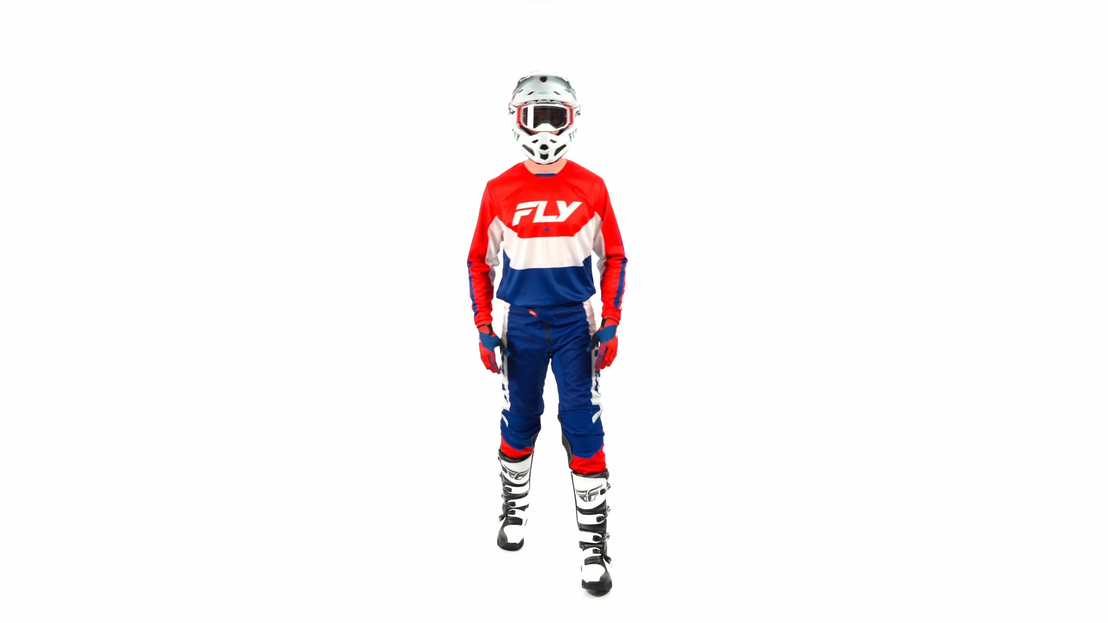 Moto - Men's - Gear Lines - Kinetic Red|White|Blue - FLY Racing