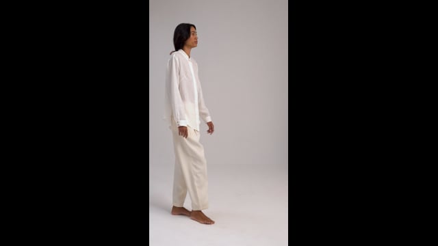  Camisa Dora Cambraia de Linho Off White 