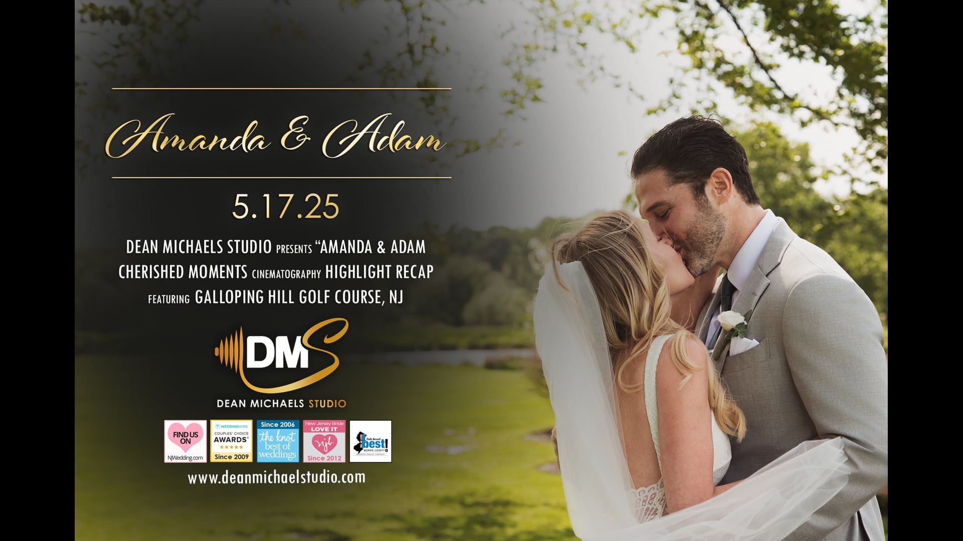 Amanda & Adam's Highlight Recap at Galloping Hill Golf Course, NJ