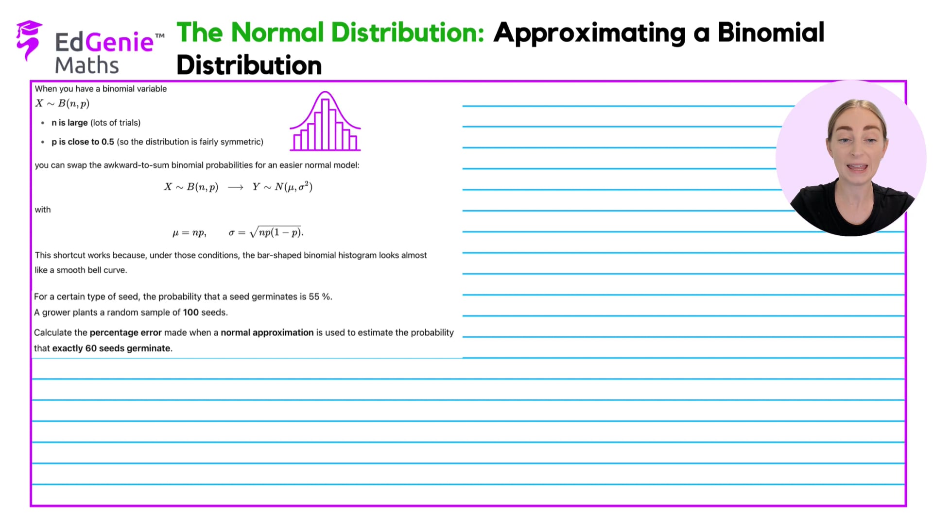 3.6 Approximating a Binomial Distribution