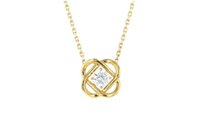 .50 Carat Lab-Grown Diamond Celtic Knot Necklace in 18kt Gold Over Sterling