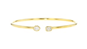 .75 ct. t.w. Lab-Grown Diamond Cuff Bracelet in 18kt Gold Over Sterling. 8"