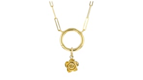 Italian 14kt Yellow Gold Rose Charm