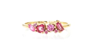 .40 ct. t.w. Tonal Pink Multi-Gemstone Ring in 14kt Yellow Gold