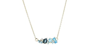 .45 ct. t.w. Tonal Blue Topaz Necklace in 14kt Yellow Gold