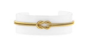 Italian 18kt Gold Vermeil Knot Snake-Chain Bracelet