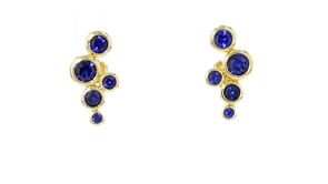 1.00 ct. t.w. Lab-Grown Sapphire Bubble Earrings in 18kt Gold Vermeil