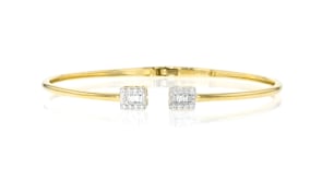 .25 ct. t.w. Lab-Grown Diamond Cuff Bracelet in 18kt Gold Vermeil