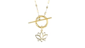 14kt Yellow Gold Lotus Flower Charm