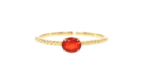 Fire Opal Ring in 14kt Yellow Gold