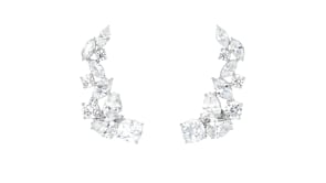 4.60 ct. t.w. Multi-Shaped CZ Ear Climbers in Sterling Silver