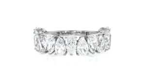 3.20 ct. t.w. Pear-Shaped CZ Ring in Sterling Silver