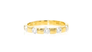 .50 ct. t.w. Lab-Grown Diamond Five-Stone Ring in 18kt Gold Over Sterling