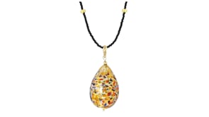 Italian Multicolored Murano Glass Pendant Necklace in 18kt Gold Over Sterling