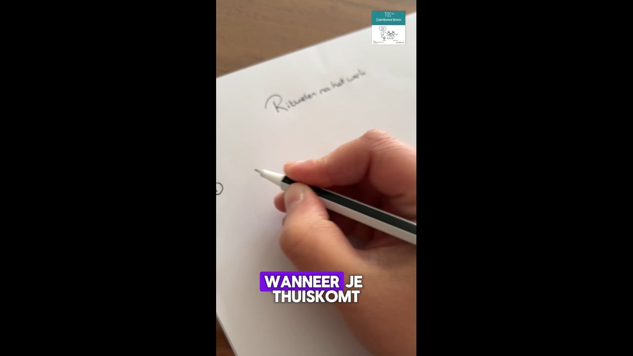 Rituelen na het werk (ISK)