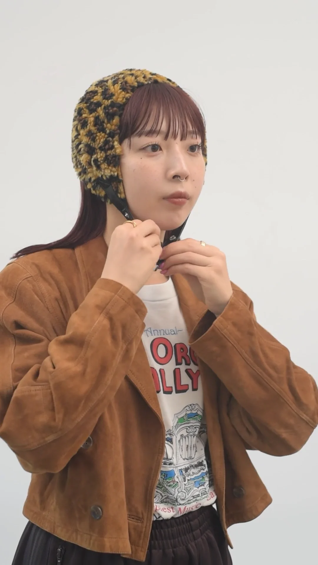 OVERRIDE BOA FK LEATHER HEADMUFF SG | 57cm～59cm(98) BLACK