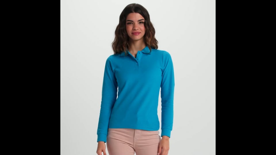 POLO PERSONNALISABLE ML FEMME 'ESTRELLO'