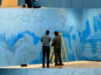 Artist Emmanuel Osahor Mural Work BTS