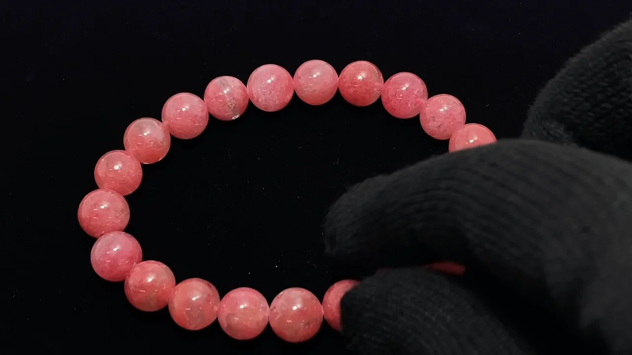 激レア 高品質 上質 AAA ロードナイト 一点物 9.5mmブレスレット天然石