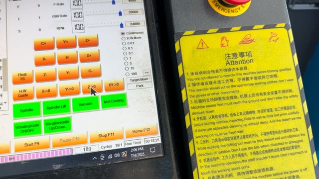 Parameter in Software and Board Explained for FlatCUT Oscillating Blade Cutters