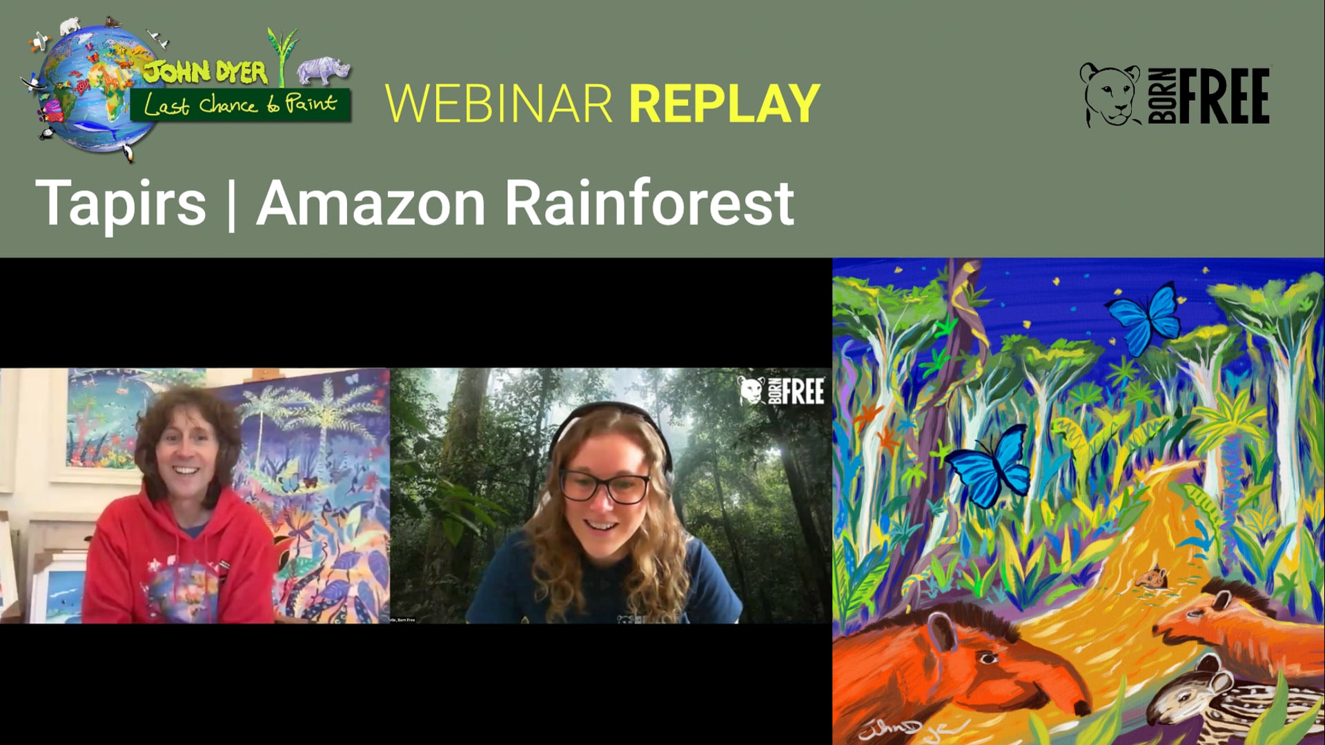 Learn to paint Tapirs in the Amazon Rainforest with iPad, Procreate or paints!