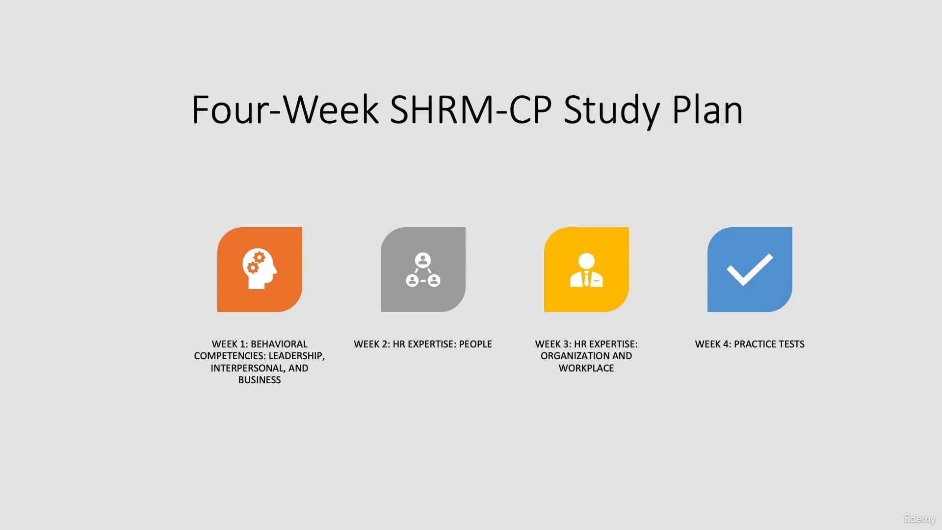 9. Four Week Plan