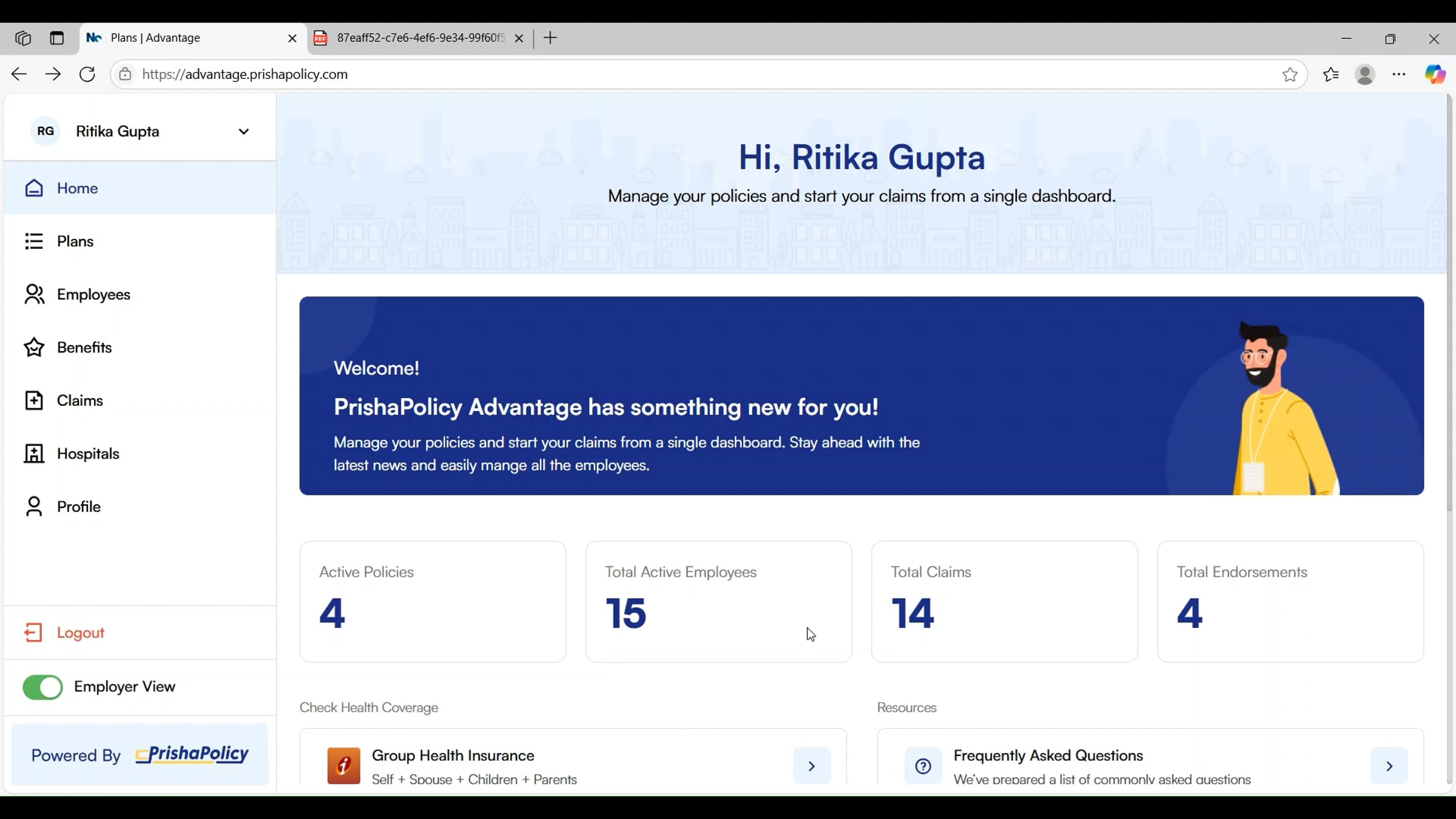 Advantage Plans (Employer View) | Videos & Movies on Vimeo
