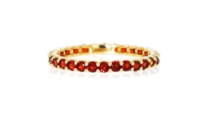 1.00 ct. t.w. Garnet Eternity Band in 14kt Yellow Gold
