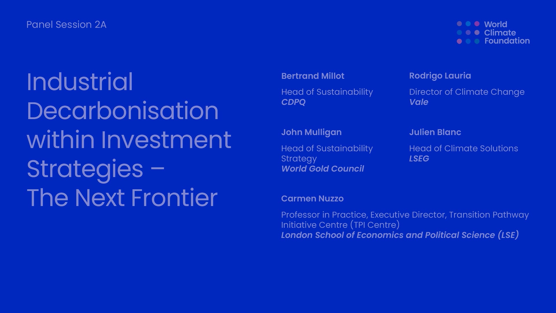 Panel Session 2A