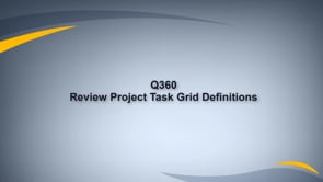 Project Task Grid Header Definitions