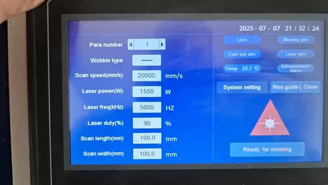 LaserMaster Versatile 4-in-1 with 9 2D Patterns for Cleaning with Maximum 100x100mm Area