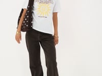 Brown wide leg jeans | My Jewellery