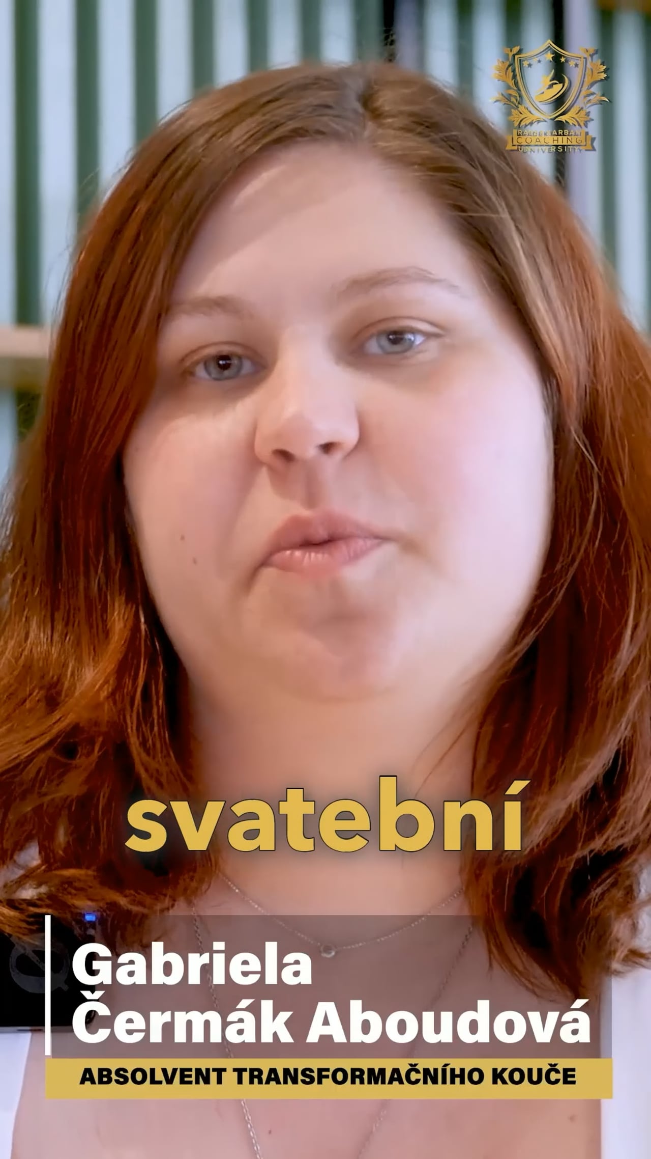 Gabriela Čermák Aboudová mluví o svém koučovacím výcviku — videoreference