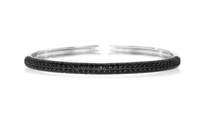 3.20 ct. t.w. Black Spinel Bangle Bracelet in Sterling Silver