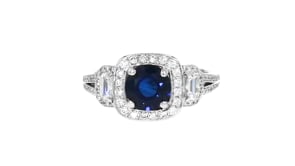 1.20 Carat Sapphire Ring with .79 ct. t.w. Diamonds in Platinum