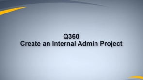 Create an Internal Admin Project