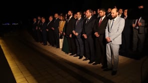 الرئيس السوري أحمد الشرع  يتابع من قصر الشعب العرض الجوي لإطلاق الهوية البصرية الجديدة