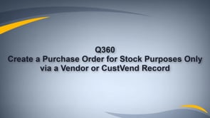 Create PO from Vendor Form