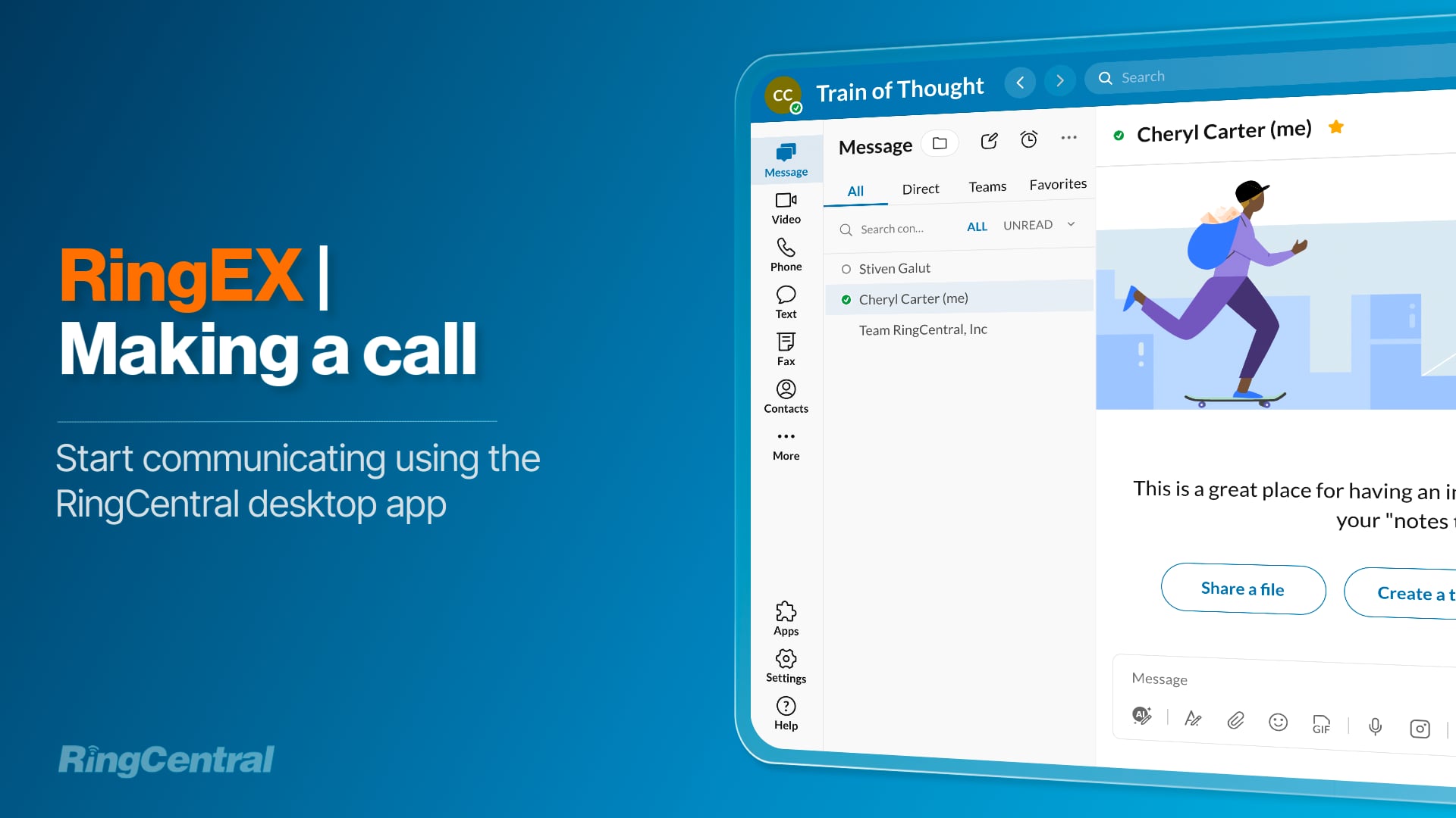 Make a call in the RingCentral desktop app