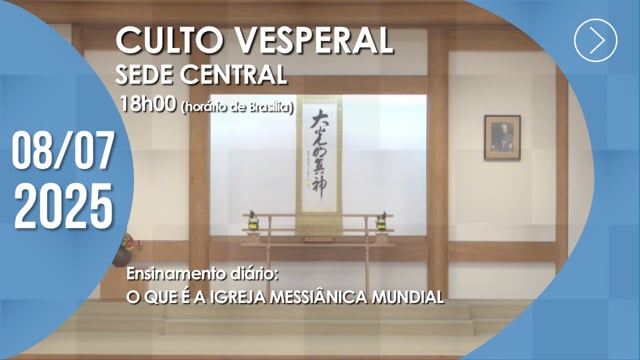 Capa do vídeo “Culto Vesperal | Sede Central - 08/07/2025”