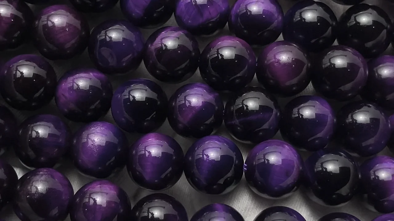 ハンドメイドコネクター　10個 タイガーアイ　パープル ハンドメイドコネクター10個 タイガーアイパープル