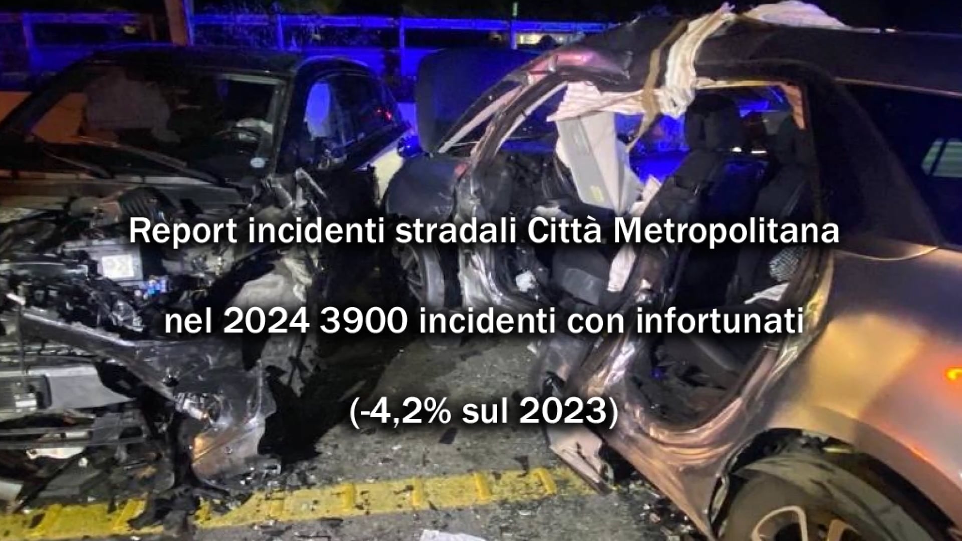 Nel 2024 nella Città Metropolitana meno incidenti, morti e feriti