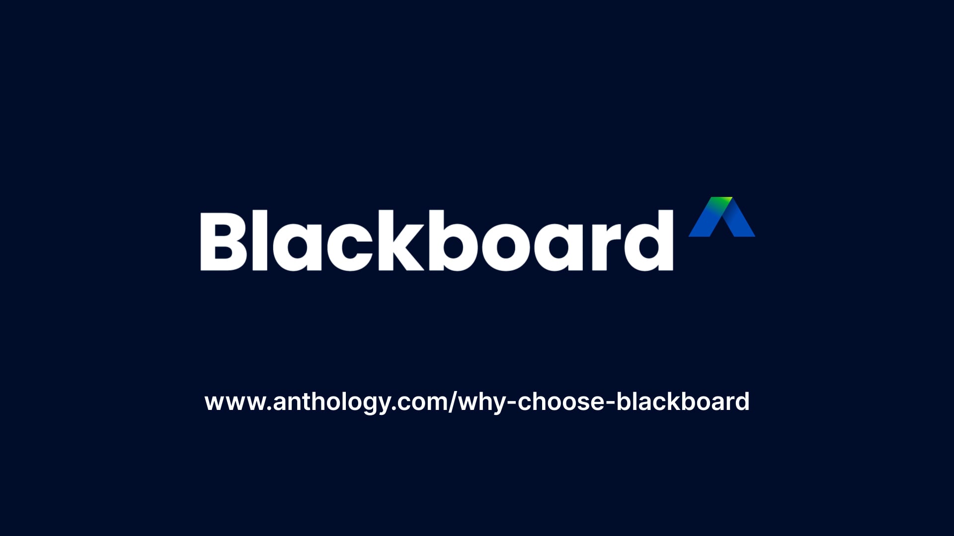Anthology - Blackboard - "Where Learning Happens "
