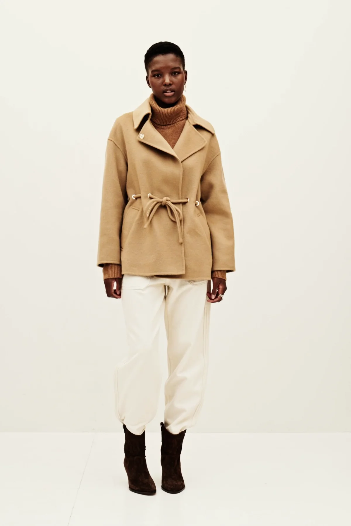 みかさま専用★STUDIO BOHEME PARIS NOUNOURS COAT coat COSMOS Chocolate with pink flowers velvet - Boho-Chic Clothing